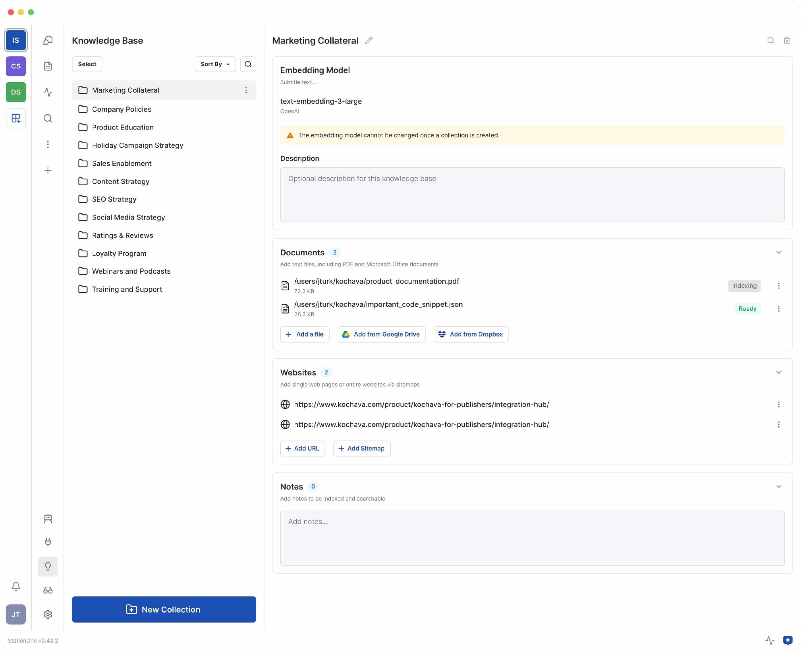 StationOne dashboard